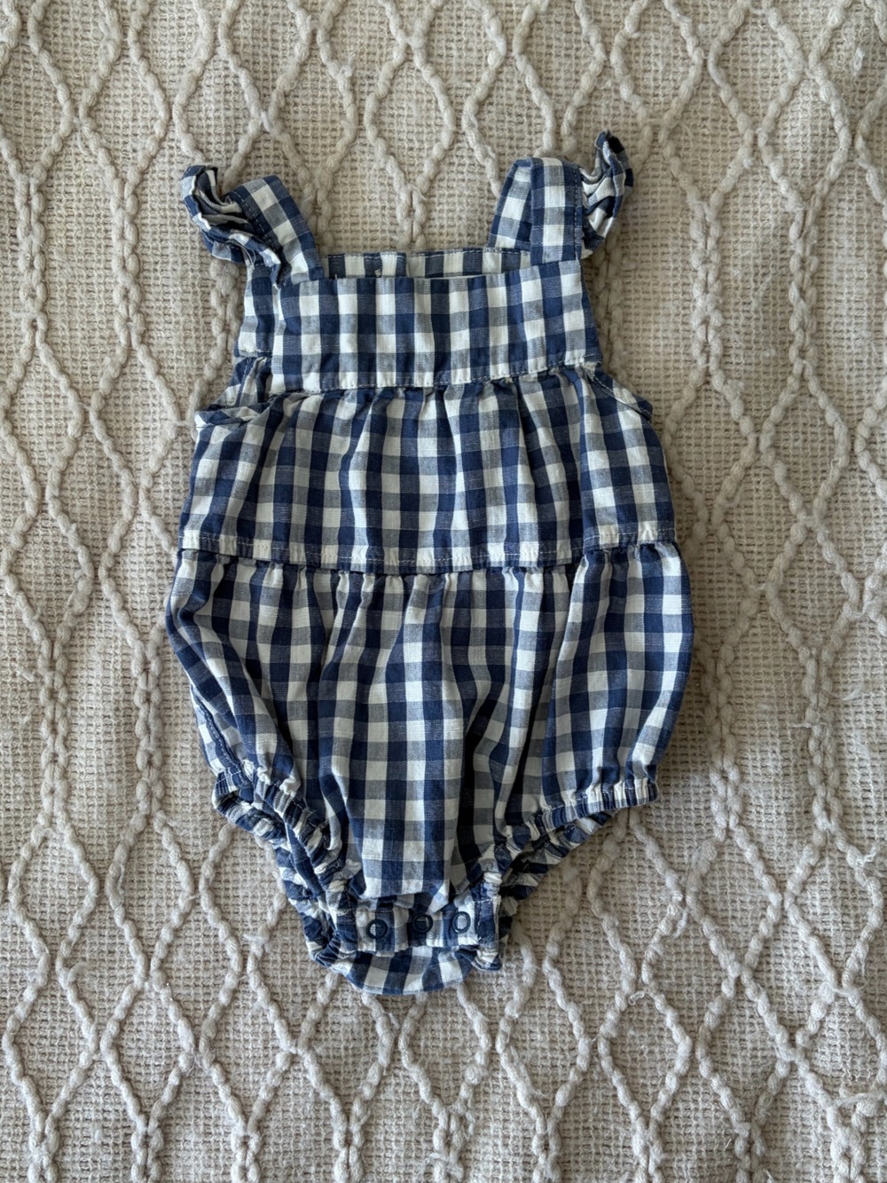 Cat & Jack Blue and White Gingham Outfit